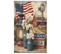 Fabpuro Paños de cocina de 45 x 72 cm, paños de cocina suaves y absorbentes de microfibra de secado rápido, toalla de mano para baño, decoración del hogar, escena vintage de granja americana, paquete