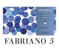 Unbekannt Fabriano Disegno 5-Cartulina para Acuarela (Grano Grueso, 300 g/m2, 26 x 36 cm, 20 Hojas, 4 Caras, sin Cloro ni ácidos), Color Blanco