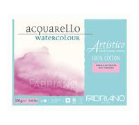 Fabriano Artistico 140 lb. Prensa en caliente Bloque de 20 hojas 9x12"" - Blanco tradicional (30002330)