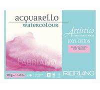 Fabriano Artistico Acqarello - Papel para acuarela prensado en caliente, 20 hojas