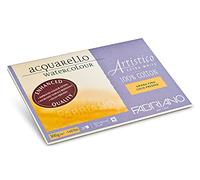FABRIANO Artistico Bloc de 20 hojas de acuarela extra blanco, grano fino, 300gr, 31x41cm, 4 esquinas encoladas