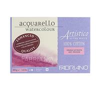 Fabriano Artistico Bloque de acuarela, 7 x 10, extra blanco