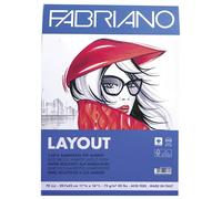 Fabriano - Bloc de dibujo (70 hojas, 29,7 x 42 cm, 75 g/m², libre de ácidos, resistente a los pinchazos, superficie lisa, ideal para bocetos, dibujos y caligrafías)
