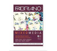 Fabriano Bloc Mixed Media A5 Hojas 40 250 Gr. Grano natural, lienzo, Mediana