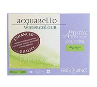 Fabriano Bloque de acuarela, papel, extra blanco, 9 x 12