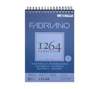 Fabriano Bloc de dibujo con espiral 19100649 – 300 g/m² A4, 30 hojas, papel satinado, grano medio