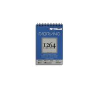 Fabriano Honsell 19100651 Disegno Nero-Bloc de Dibujo con Espiral 1264, 200 g/m², DIN A5, 20 Hojas de Papel Satinado Negro con Grano Medio, sin ácidos, para Todas Las técnicas de Secado