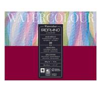 Fabriano Honsell 72613648 Watercolour - Cartón para acuarela (200 g/m², 36 x 48 cm, 20 hojas, bloque de 4 capas, color blanco natural, grano fino, sin ácidos, superficie aterciopelada)