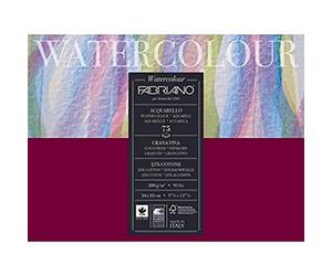 Fabriano Watercolour - Bloc de 1 lado pegado, papel, blanco, grano fino, 24 x 32 cm