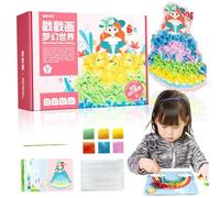 Fabric Art Frenzy For Kid Poke in Art with 10 Princess Sticker Plate Educational Craft Craft Crafts For Kids Birthday, Navidad, Acción de Gracias y Pascua.