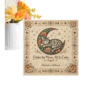 Fabric Backdrop - Modern Calming Embroidery Art | Festive Indoor Background Cloth Elegant Decorative Wall Hanging for Living Room, Party, Photography or Family Gathering