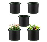Fabric Grow Bags - Foldable Breathable Planter Pots, Thickened Nonwoven Plant Containers, Durable Aeration Gardening Bags | Indoor Vegetable Cultivation, Tomato Strawberry Growth, Home Patio Balcony P