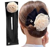 Fabric Hair Bun Maker - Lazy Hair Curler, Femininity Accessory for Styling, Flower Shape Tool, Easy Fast Roll, Ladies Hairpin Piece with High-Efficiency Build, Bun Shaper Aid for Twisting and Tucking