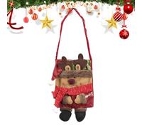 Fabric Pouch Candy Bag, Holiday Party Favor Bags, Reusable Christmas Treat Bags, Holiday Doll Storage Bags, Christmas Candy Storage Pouches, 32x20 cm, Merry Christmas Bags for Christmas Party