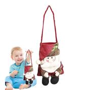 Fabric Pouch Candy Bag, Holiday Party Favor Bags, Reusable Christmas Treat Bags, Holiday Doll Storage Bags, Christmas Candy Storage Pouches, 32x20 cm, Merry Christmas Bags for Christmas Party