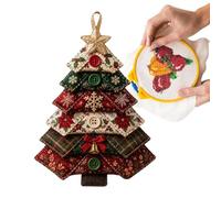 Fabric Quilted Ornament Sewing Craft Kit with Thread Christmas Tree