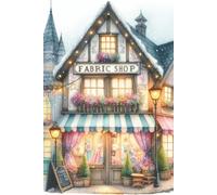 Fabric Shop Watercolor Notebook: 6 x 9 College Ruled Journal | 120 Lined Pages | Matte Cover | Sewing, Quilting & Craft Lover Gift #4