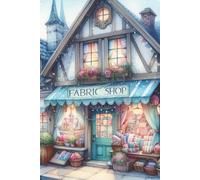 Fabric Shop Watercolor Notebook: 6 x 9 College Ruled Journal | 120 Lined Pages | Matte Cover | Sewing, Quilting & Craft Lover Gift #2