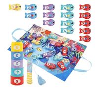 Fabric Sorting Toy, Counting Kids Game, Color Classification Toys with Interactive Fishing Play, Cognitive Development Toys with Fun Features, Learning Toy, Children Activity for Classroom Home Use