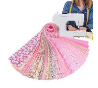 Fabric Square Ribbon - 19.69x2.56 Inches Quilting Fabric Jelly Rolls, Pre-Cut Cotton Strips Bundles, Craft Sewing Supplies For Cushion | Covers Tablecloths Dresses Quilted Bags Scrapbooking