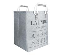 Fabric Storage Bin, 48L Foldable Laundry Basket with Handles, 33x33x45cm Small Hamper for Closets, Utility Room, Sorting Dirty Laundry, Home Use