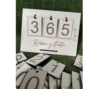 Fábrica de Regalos Mágicos | Marco de Madera Cuenta atrás para Boda, Regalo Original para Novios Que se Casan