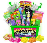 Fabrica de Slime Neon Tropical Glitter, Fosforescente, Crunchy, Floam y Jelly Cube, Gran Regalo para Niños