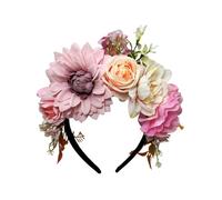 Fabrica De Tela Diadema Floral Para Mujeres Accesorio Cabello Ajustable Con Flores Realistas Ideales Bodas Eventos Diarios Accesorios Cabello Tela Uso Diario