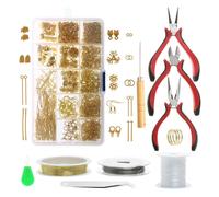 FabricacióN de Joyas DIY Pulsera Material de Collar Alicates Herramientas, Juego de Joyas para Comenzar, Kit de FabricacióN de Aretes Pulsera