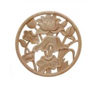 Fabricación en la cual: Apliques de madera antigua tallada sin pintar for decoración del hogar, varios tamaños(Type A 15cmX15cm)