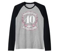 Fabricada en 1975 Dando Guerra 40 Años 40 Cumpleaños Mujer Camiseta Manga Raglan