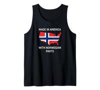 Fabricado en Estados Unidos con Piezas noruegas - Orgullo de Noruega y Estados Unidos Camiseta sin Mangas
