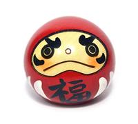 Fabricado en Japón Usaburo Sosaku Kokeshi Muñeca feliz Daruma color rojo