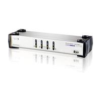 Fabricado por la marca Aten Master View CS-1744 4-Port Dual-View KVM Switch - Conmutador KVM (1 USB, DVI, Audio)