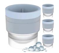 Fabricador de Bolas de Hielo | Fabricante De Cubitos De Hielo Esféricos Reutilizable,4 Piezas De Silicona Para Bebidas Vino Cóctel Barbacoa Hogar Fiestas Playa Cocina Navidad Halloween Reuniones