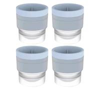 Fabricador de Bolas de Hielo,Molde Antifugas Para Cubitos de Whisky | 4 Piezas de Silicona Redondas Para Bebidas Cócteles Whisky Vino Cocina Fiestas Cumpleaños Picnics Navidad Playa