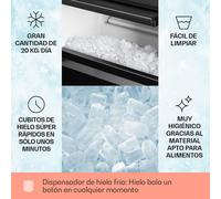 Fabricador de cubitos de hielo Powericer XL 20 kg/día 145 W