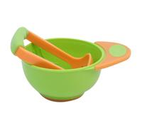 Fabricante de alimentos para bebés: procesador manual de alimentos para bebés con mango de agarre suave, base antideslizante para purés fáciles, puré de papas y más (verde)