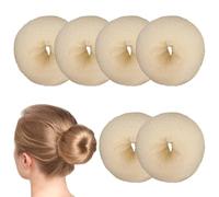 Fabricante de bollo de cabello, 6 piezas de 2 pulgadas Donut Hair Bun Makers for Kids Girls Mujeres