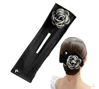 Fabricante de bollo para peluquería de tela, cajas de cabello perezoso fabricante de moño de flor, accesorio de feminidad de las damas fáciles de rollo rápido para principiantes para el día de la madr
