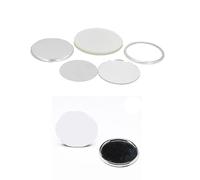 Fabricante de botones, 100 Uds Mini Espejo Cosmético DIY Materiales Redondos 58mm Herramienta De Maquillaje Para Mujeres Accesorios Viaje, Kit Fabricación Botones
