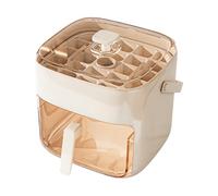 Fabricante de cubitos de hielo - Presiona la bandeja de hielo hacia abajo | Cubo libre de BPA con tapa, dispositivo de liberación fácil para café, cócteles, whisky, refrescos de verano, 7,1 x 5,5 x