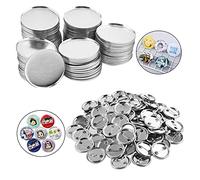 Fabricante de Insignias, Button Pins Blank Badge Making Parts Pin Maker Machine 25/32/44/58mm 100Sets Consumables DIY Materials Accessories(75mm)