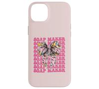 Fabricante de jabón para Hacer jabón, Distribuidor de jabón, Lazo de Coqueta, Rosa Carcasa para iPhone 14 Plus