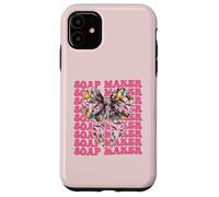 Fabricante de jabón para Hacer jabón, Distribuidor de jabón, Lazo de Coqueta, Rosa Carcasa para iPhone 11