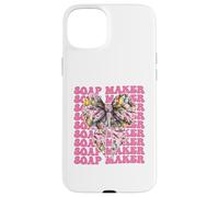 Fabricante de jabón para Hacer jabón, Distribuidor de jabón, Lazo de Coqueta, Rosa Carcasa para iPhone 15 Plus