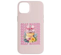 Fabricante de jabón para Hacer jabón, Distribuidor de jabón, Lazo de Coqueta, Rosa Carcasa para iPhone 14 Plus