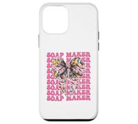 Fabricante de jabón para Hacer jabón, Distribuidor de jabón, Lazo de Coqueta, Rosa Carcasa para iPhone 12 Mini