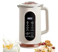 Fabricante de leche de nueces, 1,5 l con cuchillas de 10 hojas, temporizador de 12 horas y mantiene el calor, forro de acero inoxidable, máquina automática de leche vegetal para soja, almendra, leche