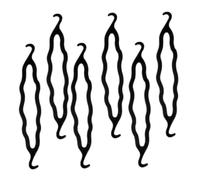 Fabricante de moño para el cabello plástico negro moño giro rizado herramienta de peinado para accesorios para el cabello 6pcs
